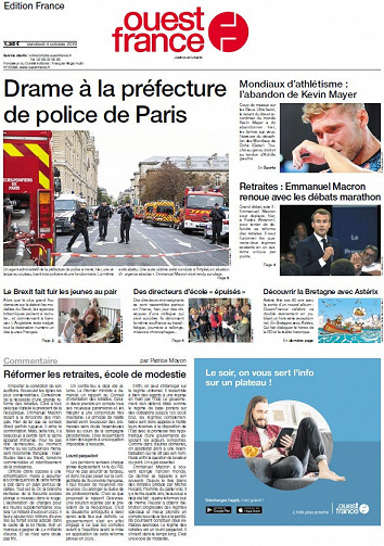 Ouest France - Vendredi 4 Octobre 2019
