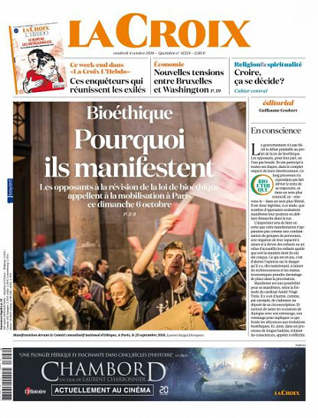 La Croix du Vendredi 4 Octobre 2019