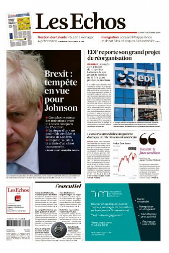 Les Echos du Lundi 7 Octobre 2019