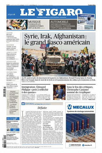 Le Figaro du Mardi 8 Octobre 2019