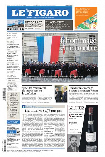 Le Figaro du Mercredi 9 Octobre 2019