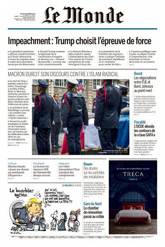 Le Monde du Jeudi 10 Octobre 2019