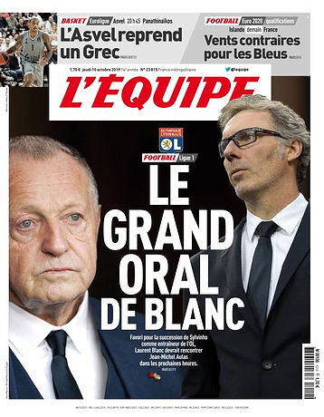 L’equipe du Jeudi 10 Octobre 2019