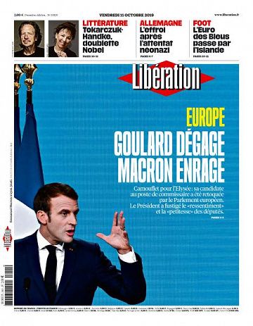 Liberation du Vendredi 11 Octobre 2019