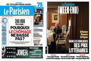 Pack Le Parisien + Parisien Week-End - Vendredi 11 Octobre 2019