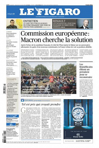 Le Figaro du Samedi 12 et Dimanche 13 Octobre 2019