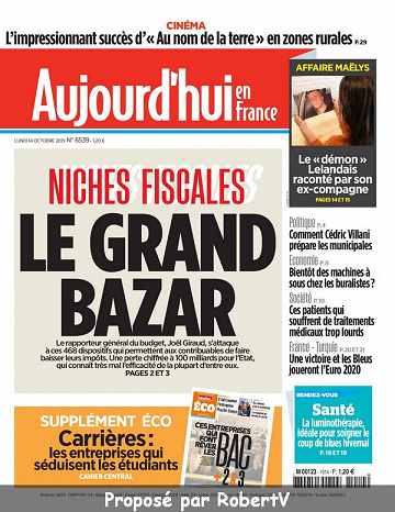 Aujourd’hui en France - Lundi 14 Octobre 2019