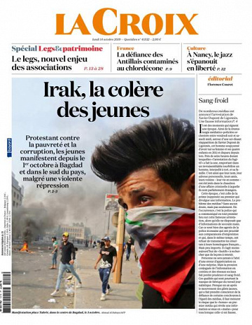 La Croix du Lundi 14 Octobre 2019