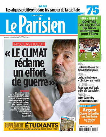 Le Parisien du Mardi 15 Octobre 2019