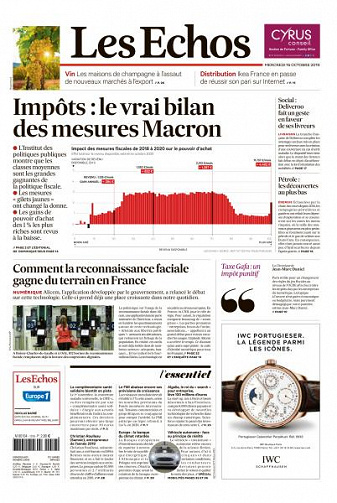 Les Echos du Mercredi 16 Octobre 2019