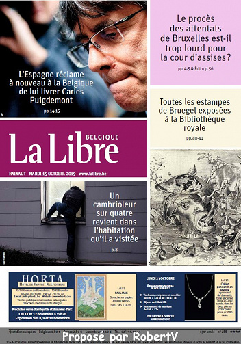 La Libre Belgique - Mardi 15 Octobre 2019