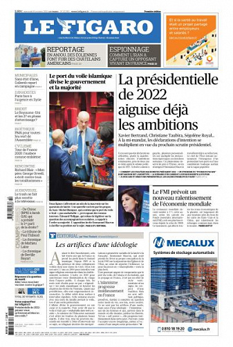 Le Figaro du Mercredi 16 Octobre 2019