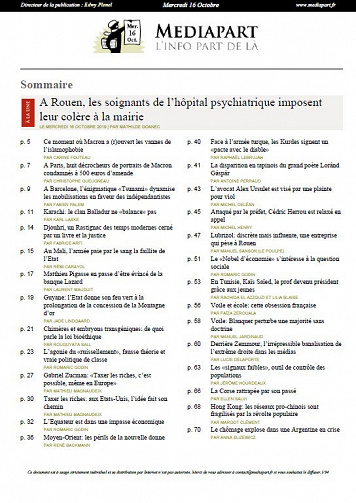 Mediapart - Mercredi 16 Octobre 2019