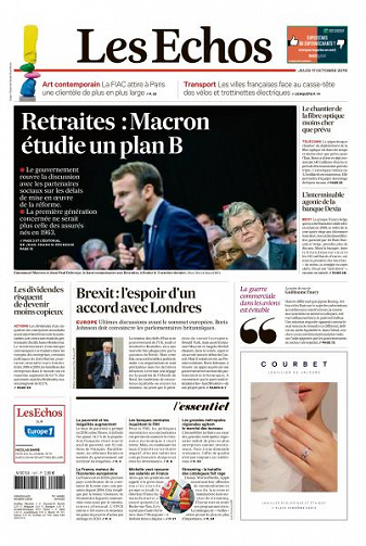 Les Echos du Jeudi 17 Octobre 2019