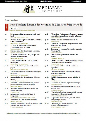 Mediapart - Jeudi 17 Octobre 2019