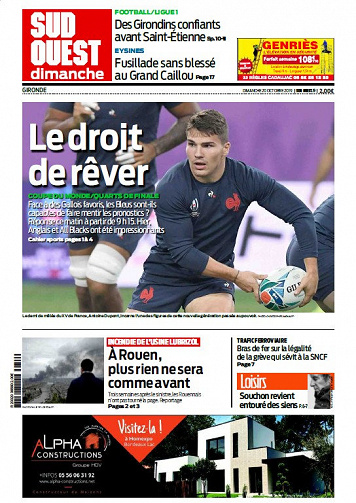 Sud Ouest Dimanche - Gironde - Dimanche 20 Octobre 2019