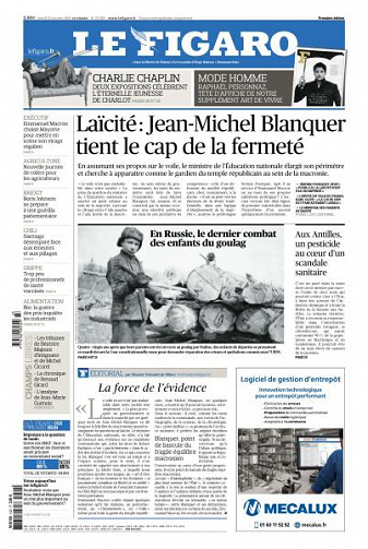 Le Figaro du Mardi 22 Octobre 2019