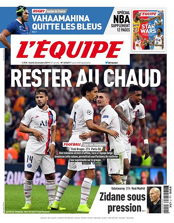 L’equipe du Mardi 22 Octobre 2019