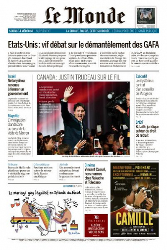 Le Monde du Mercredi 23 Octobre 2019