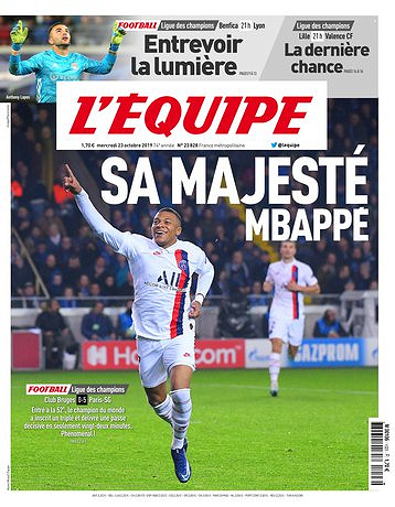 L’equipe du Mercredi 23 Octobre 2019