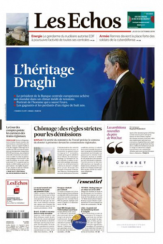 Les Echos du Jeudi 24 Octobre 2019