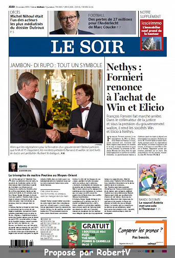 Le Soir - Jeudi 24 Octobre 2019