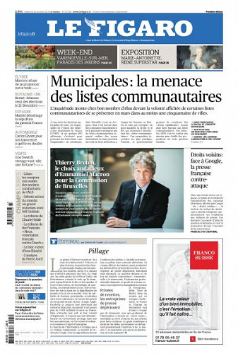 Le Figaro du Vendredi 25 Octobre 2019