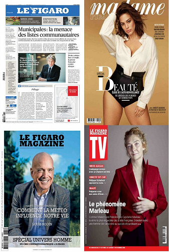 Pack Le Figaro + ses 3 suppléments - Vendredi 25 Octobre 2019