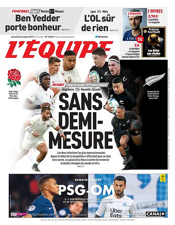 L’equipe du Samedi 26 Octobre 2019