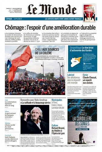 Le Monde du Dimanche 27 et Lundi 28 Octobre 2019