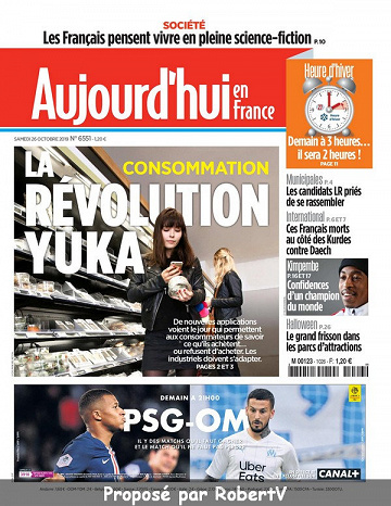 Aujourd’hui en France - Samedi 26 Octobre 2019
