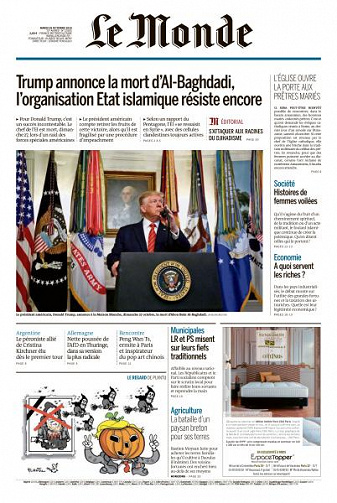 Le Monde du Mardi 29 Octobre 2019