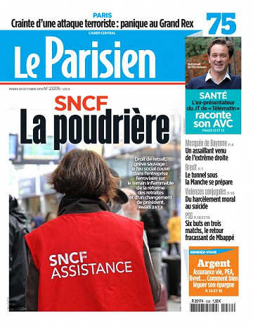 Le Parisien du Mardi 29 Octobre 2019