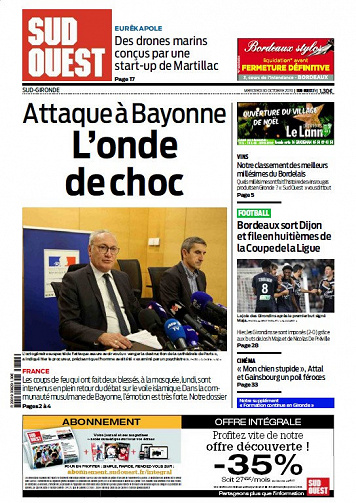 Sud Ouest Sud-Gironde - Mercredi 30 Octobre 2019
