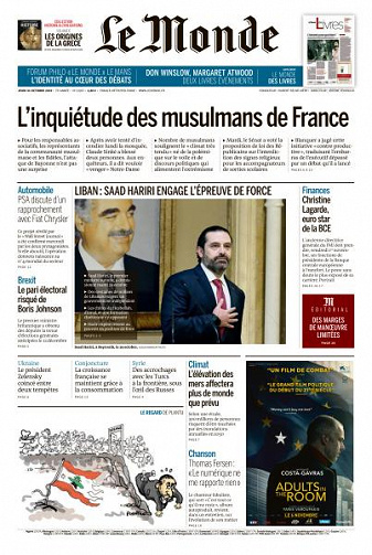 Le Monde du Jeudi 31 Octobre 2019