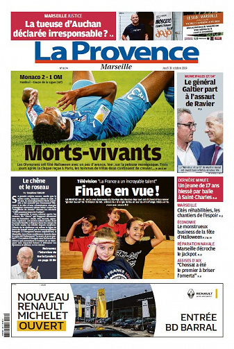 La Provence Marseille - Jeudi 31 Octobre 2019