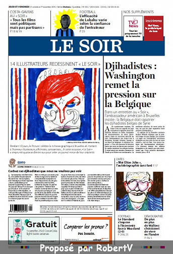 Le Soir - Jeudi 31 Octobre 2019