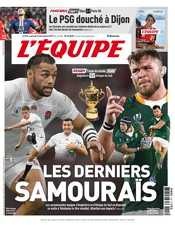 L’equipe du Samedi 2 Novembre 2019