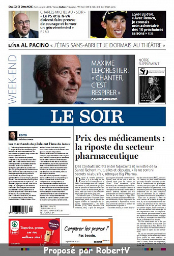 Le Soir - Samedi 2 et Dimanche 3 Novembre 2019