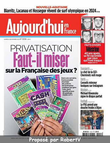 Aujourd’hui en France - Samedi 2 Novembre 2019