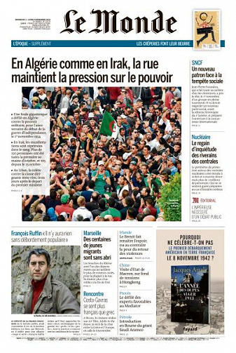 Le Monde du Dimanche 3 et Lundi 4 Novembre 2019