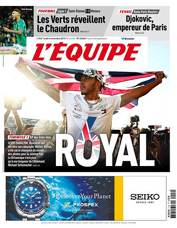 L’equipe du Lundi 4 Novembre 2019