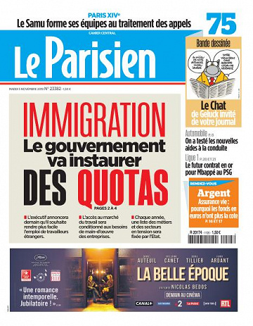 Le Parisien du Mardi 5 Novembre 2019