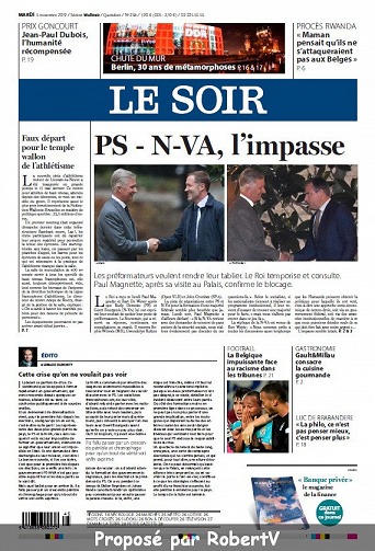Le Soir - Mardi 5 Novembre 2019