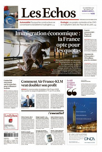 Les Echos du Mercredi 6 Novembre 2019