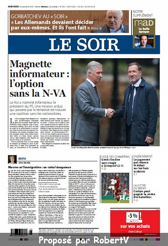 Le Soir - Mercredi 6 Novembre 2019