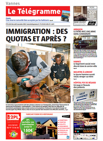 Le Télégramme ( 6 Editions) Du Mercredi 6 Novembre 2019