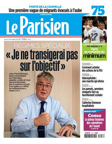 Le Parisien du Jeudi 7 Novembre 2019