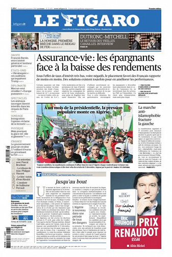 Le Figaro du Vendredi 8 Novembre 2019