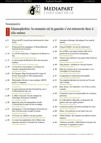 Mediapart Du Vendredi 8 Novembre 2019